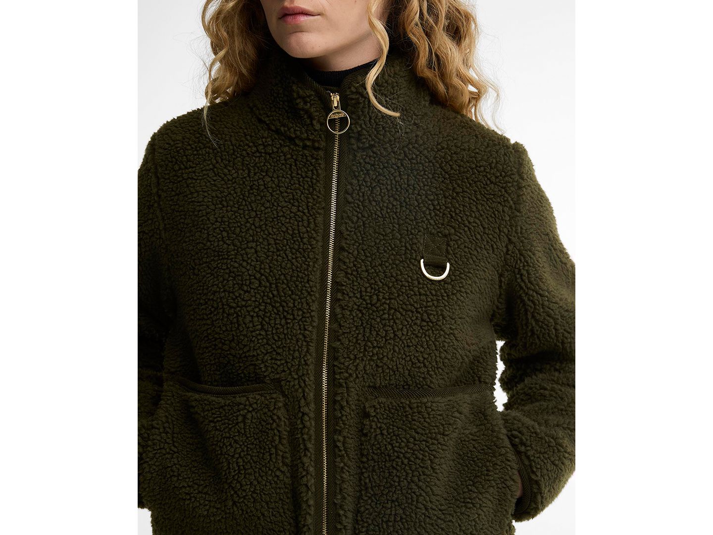 Женская куртка Barbour Elenora Casual Fleece, цвет: Оливковый — фото 4