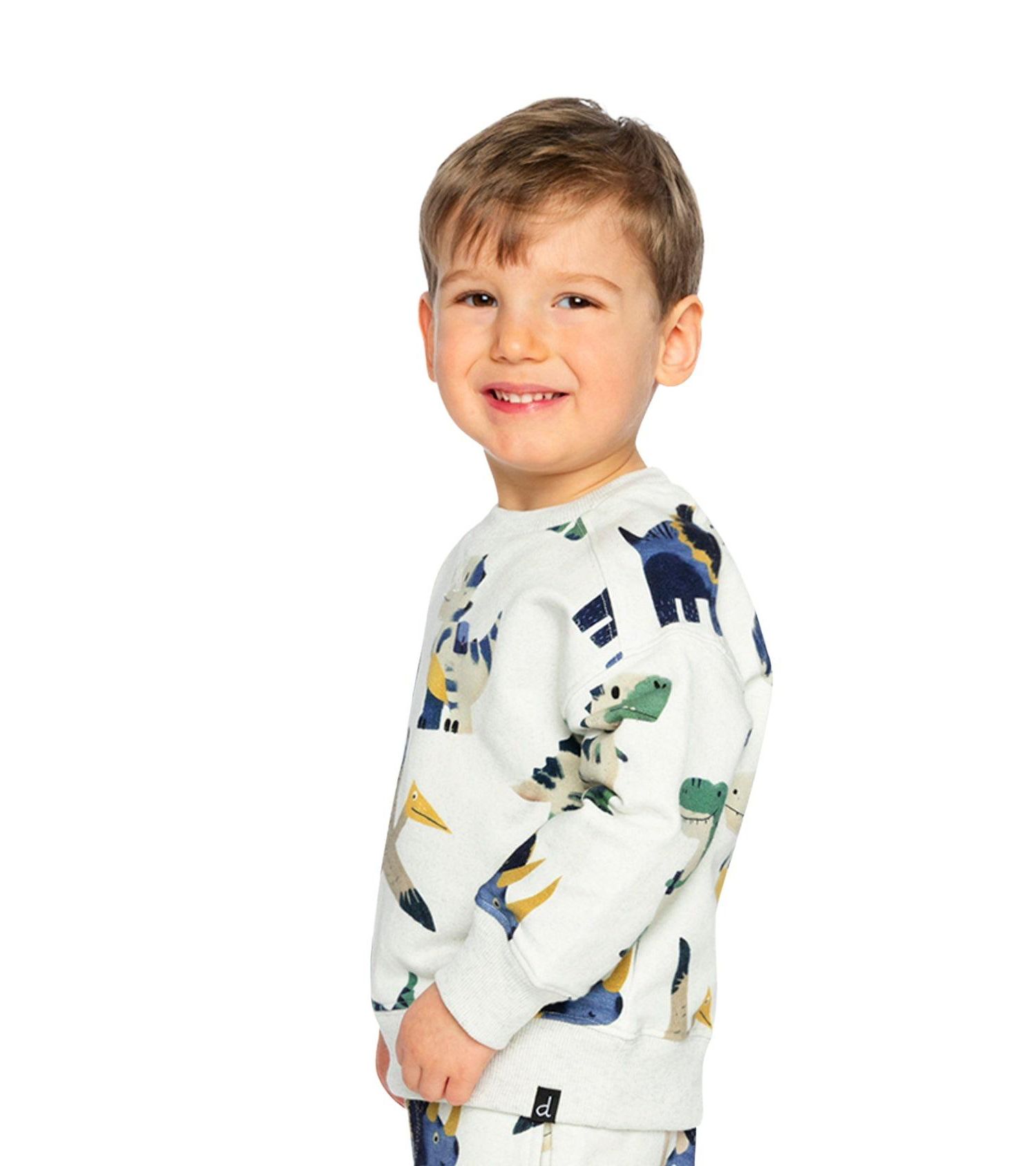 Little Boys (6-8) Fleece Sweatshirt Dinosaur Print
