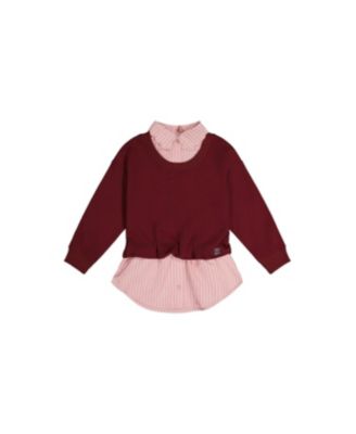 Girls (2T-5T) Fake Two Layer Sweater