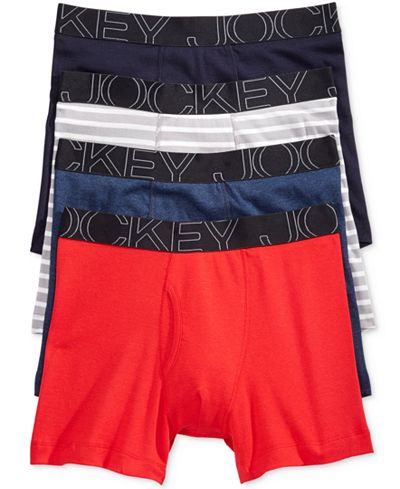 Jockey Men's 4-Pk. Low-Rise Boxer Briefs