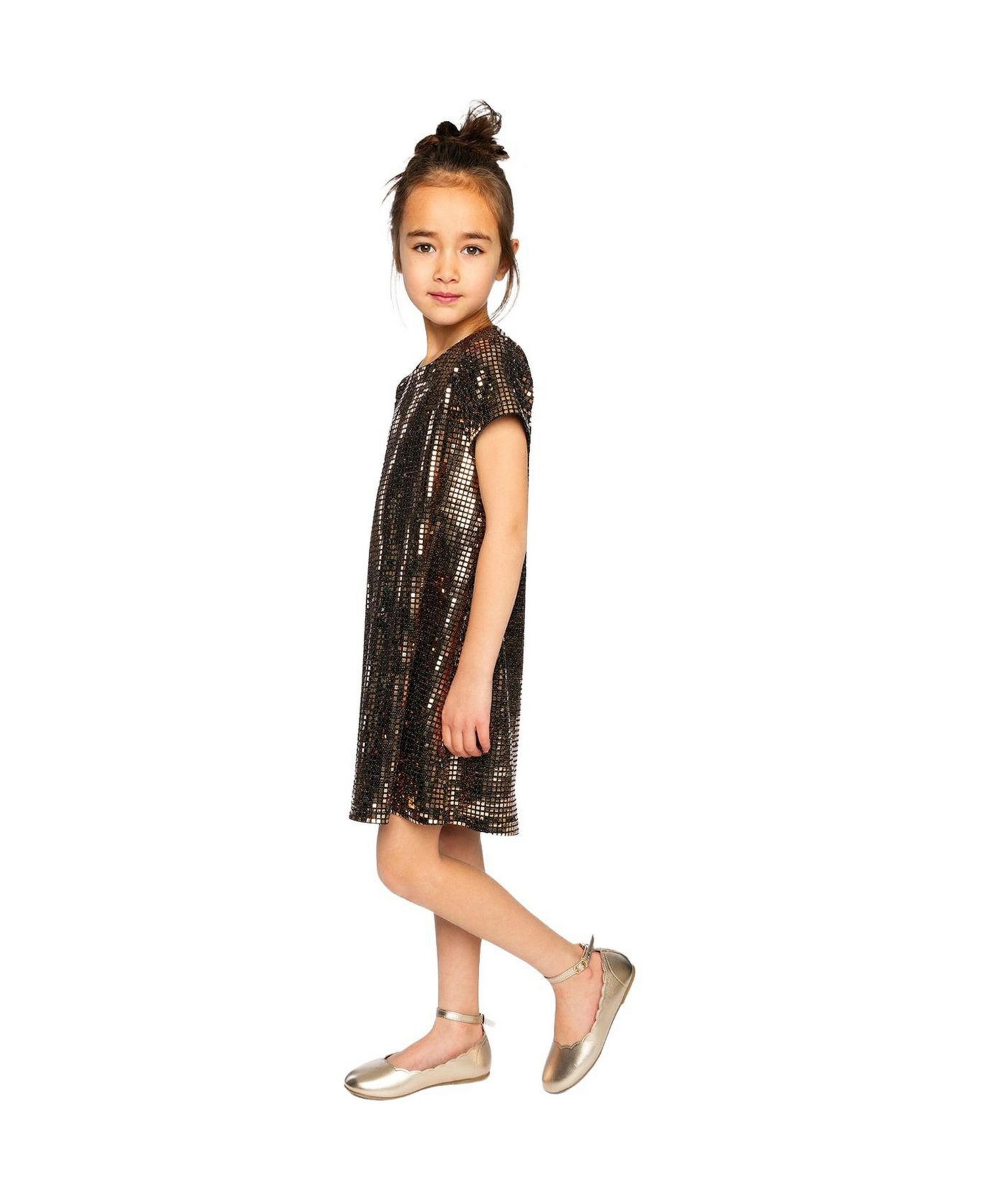 Big Girls 6-14Y Short Sleeve A Line Dress