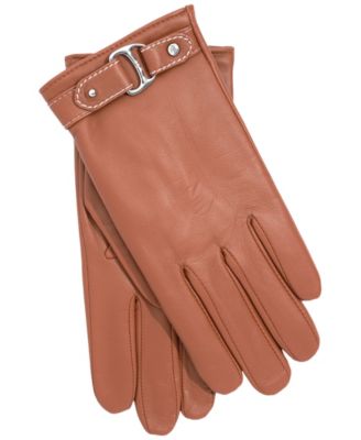 Buckle Leather Gloves