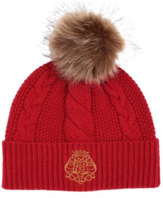 Direct Embroidery Cable Pom Beanie