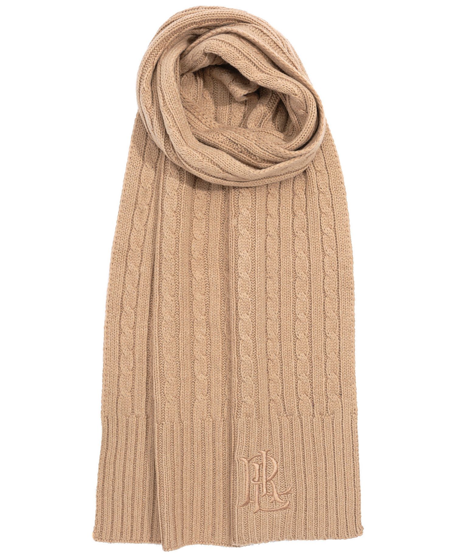 Core Cable Logo Knit Scarf