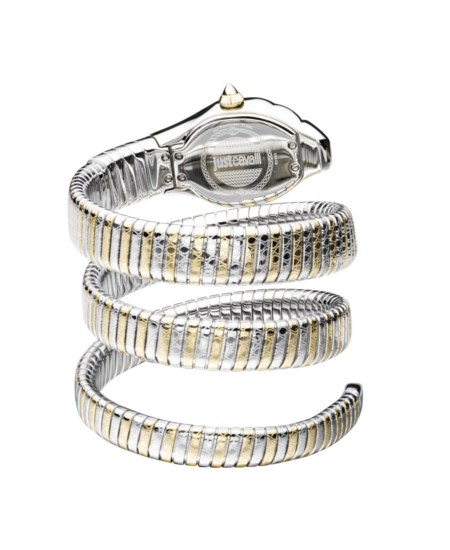 Женские часы Just Cavalli Glam Snake Quartz IP Stainless Steel Bracelet Watch, цвет: Золотой — фото 3