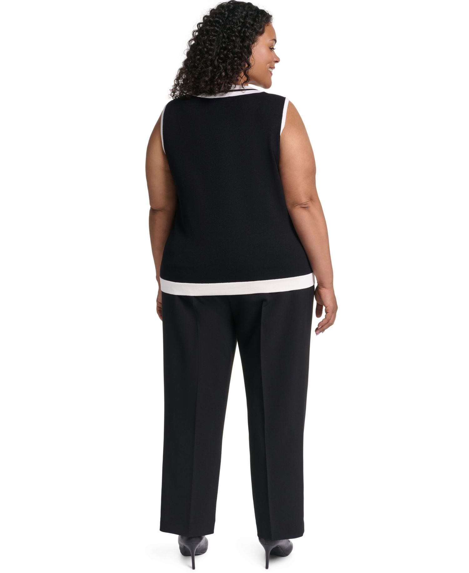 Plus Size Scoop Neck Knit Tank Top