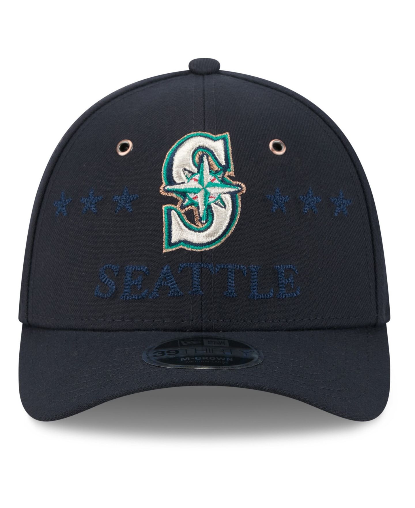 Мужская кепка New Era Navy Seattle Mariners 2026 MLB All-Star Game 39THIRTY Flex Hat — фото 2