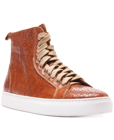 Donald Pliner Men's Lenio Crocco Hi-Top Sneakers
