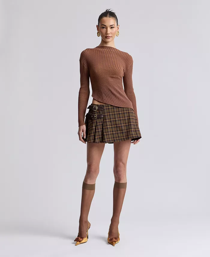 Women's Belted Mini Skort - thumbnail 2