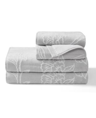 Floral Fan Cotton 4-Piece Bath Towel Set