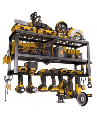 Power Tool Organizer Wall Mount Metal Shelf Drill Holder