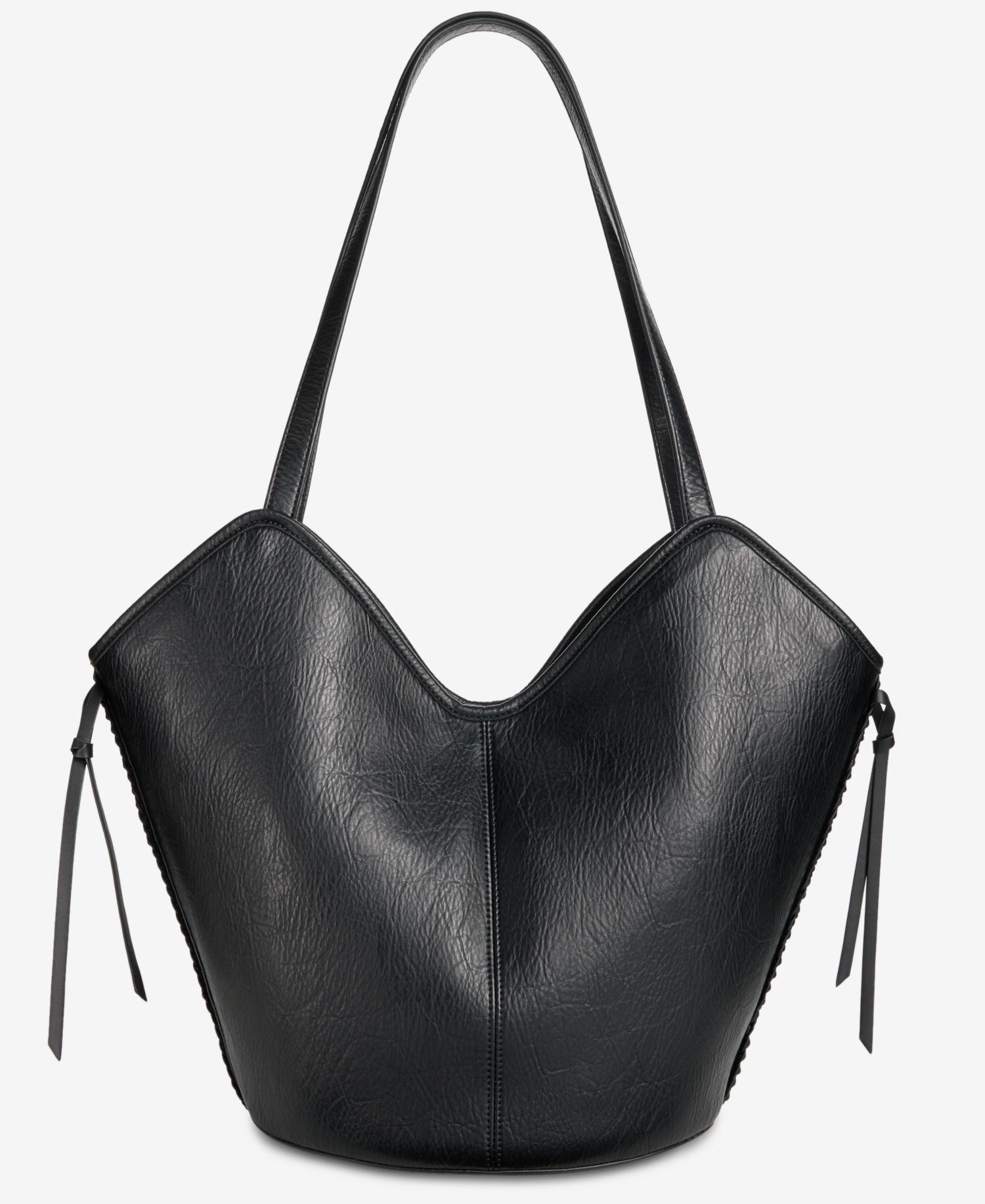 Braided-Edge V-Shaped Tote