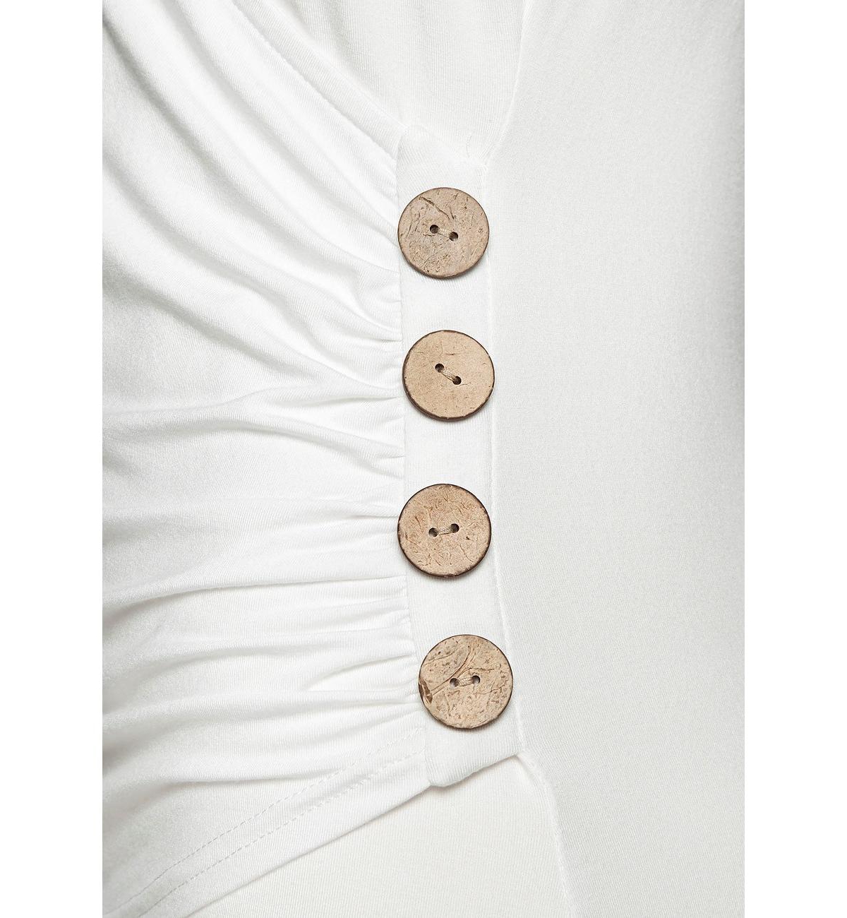Lascana Women's Side Button Wrap Look Top