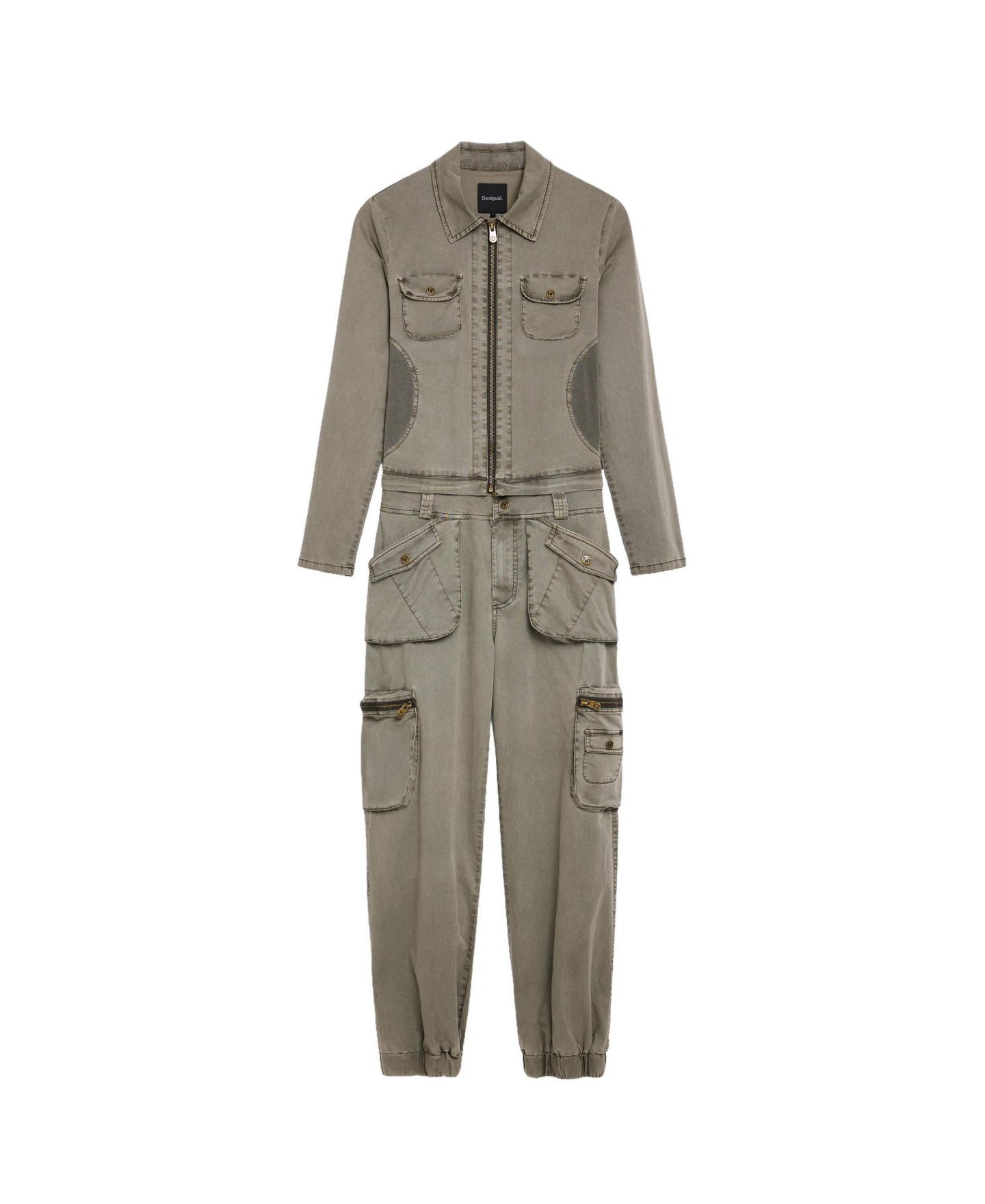 Женские брюки Desigual Cargo Multi-Pocket Trousers, цвет: Светлый зелёный — фото 6
