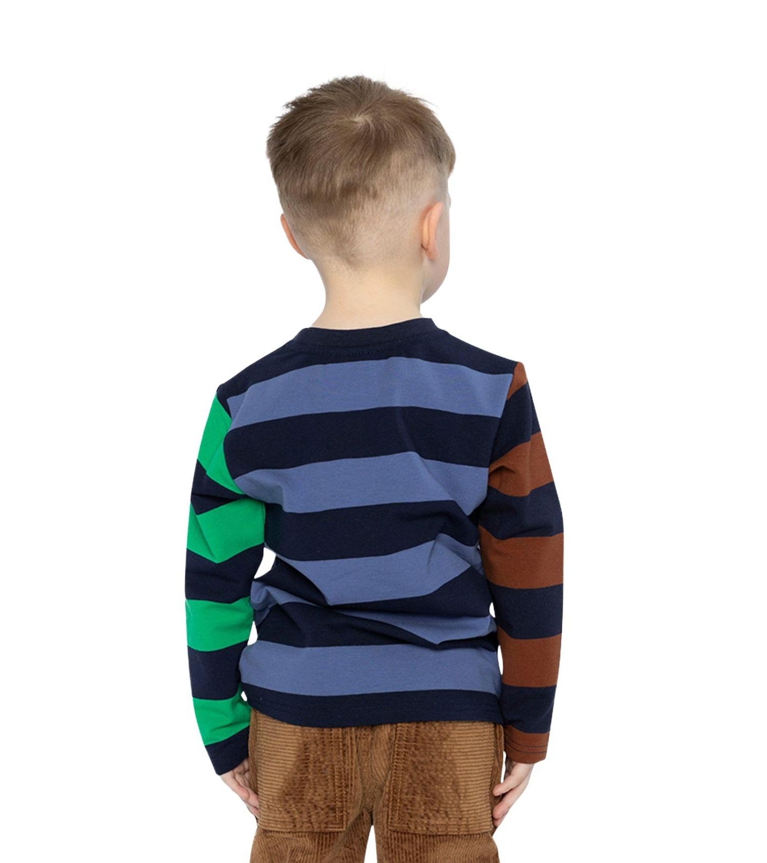 Little and Big Boy Large Striped Long Sleeve T-Shirt