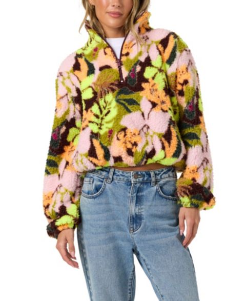 Женские куртки O'Neill Women's Kacey High-Pile Quarter-Zip Fleece Jacket