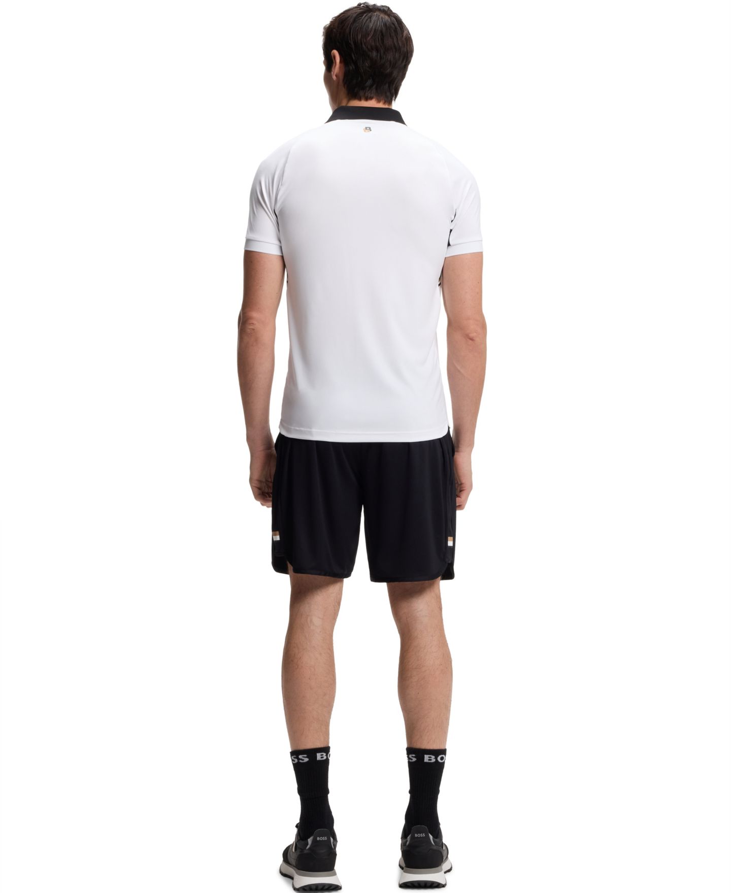 Мужское поло Hugo Boss Active Quick-Dry Stretch Slim-Fit Polo Shirt, цвет: Белый — фото 3