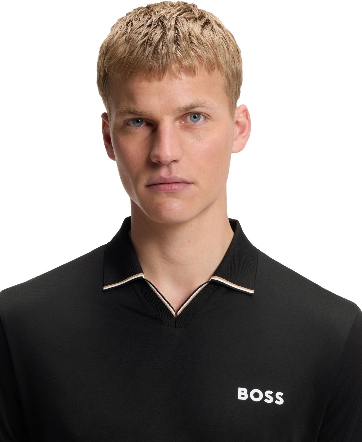 Men's Signature-Stripe Active Slim-Fit Polo Shirt