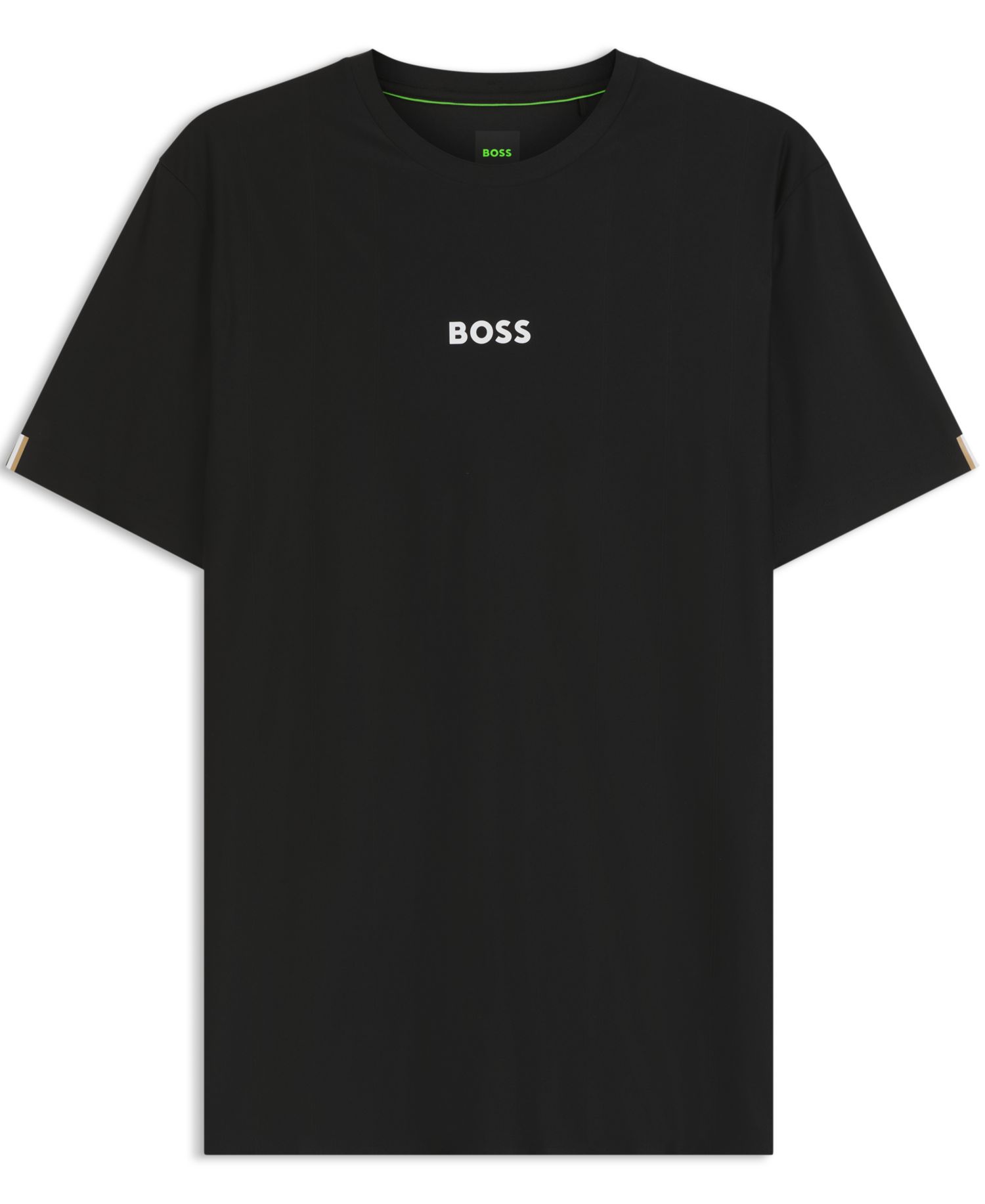 Men's Active Jacquard-Stripe Logo Slim-Fit T-Shirt