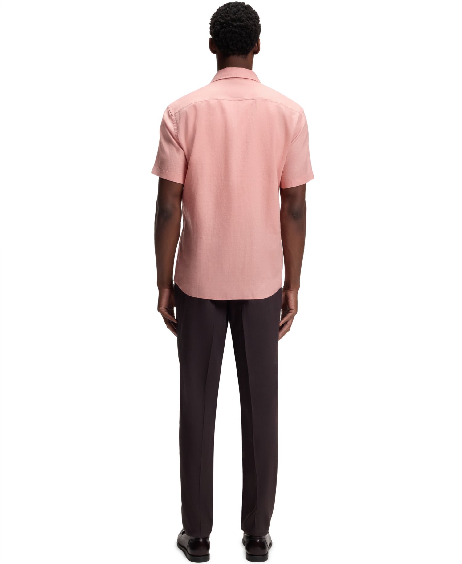 BOSS by Men's Stretch Linen Slim-Fit Shirt