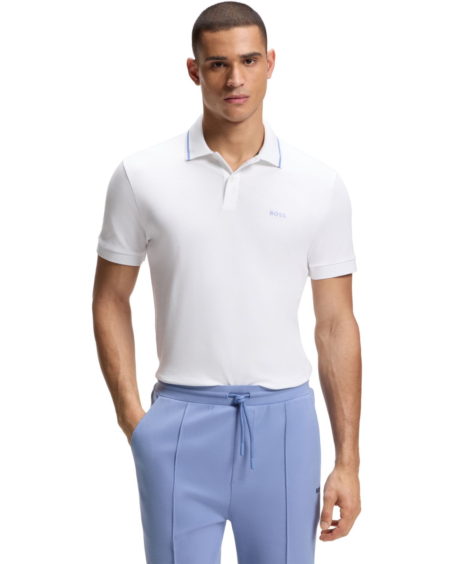 Men's Interlock Cotton Paddy Slim-Fit Polo Shirt