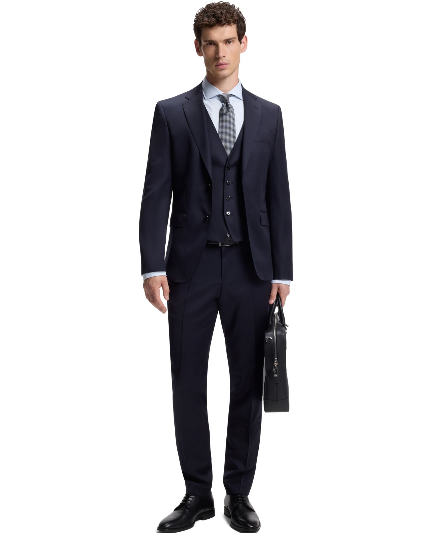 BOSS by Men's Structured Cotton Regular-Fit Dress Shirt