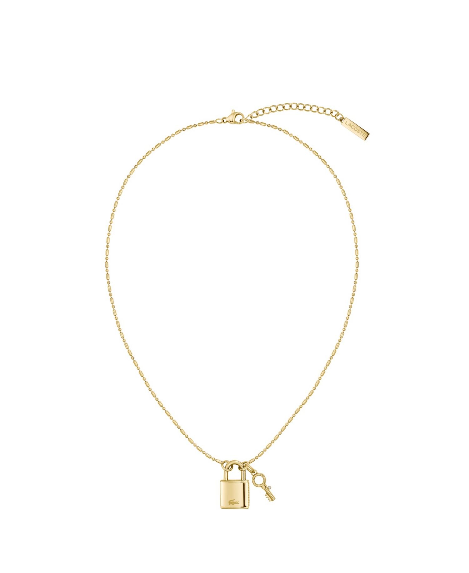 Women's Symbol Gold-Tone Stainless Steel Lock and Key Necklace