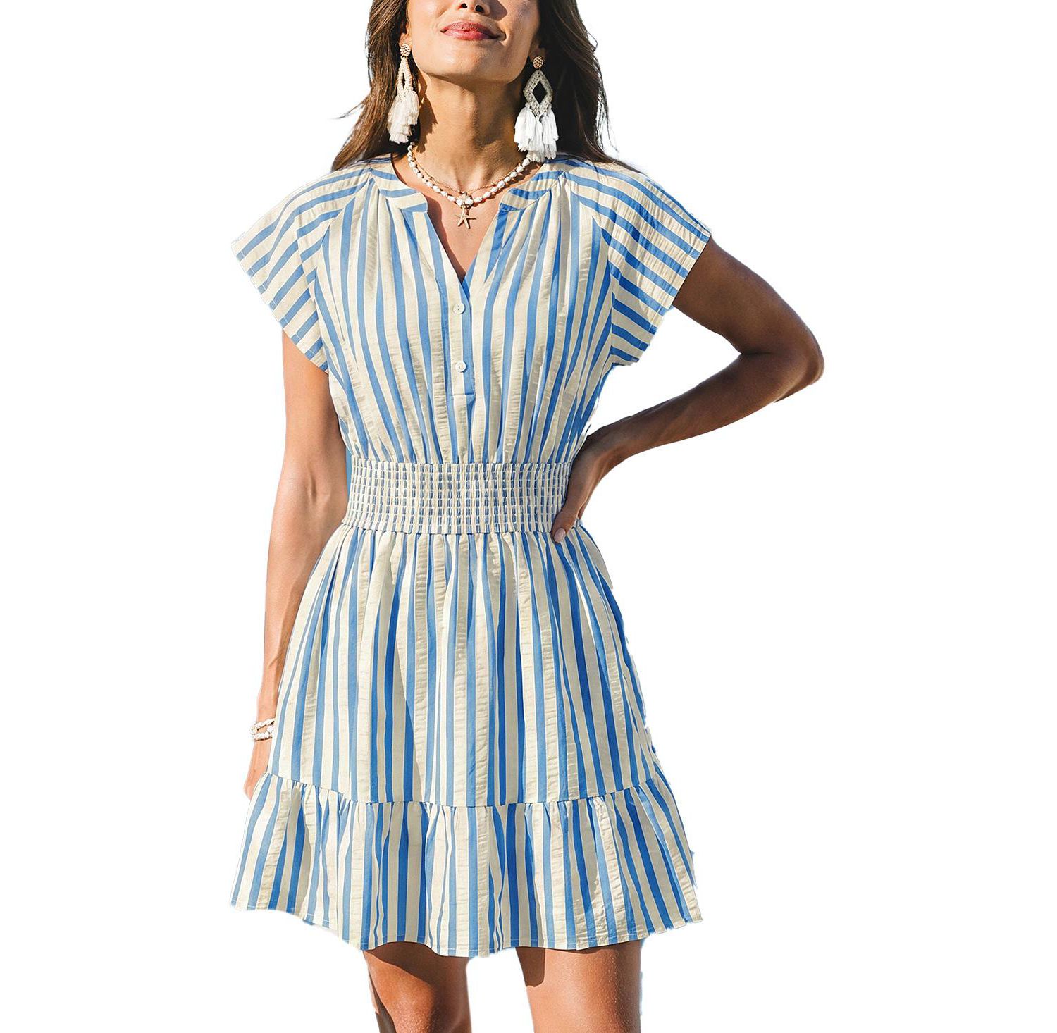 Women's Azalea Striped Mini Beach Dress