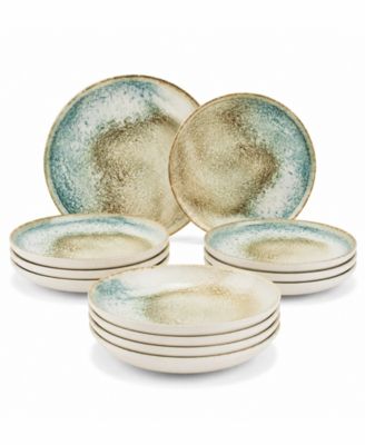Sea Sand 12-Piece Dinnerware Set, Service For 4