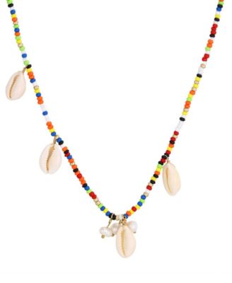 Natural Freshwater Pearl Color Bead Shell Necklace