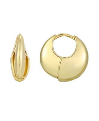 Gold Louvre Purse Hoop Earrings