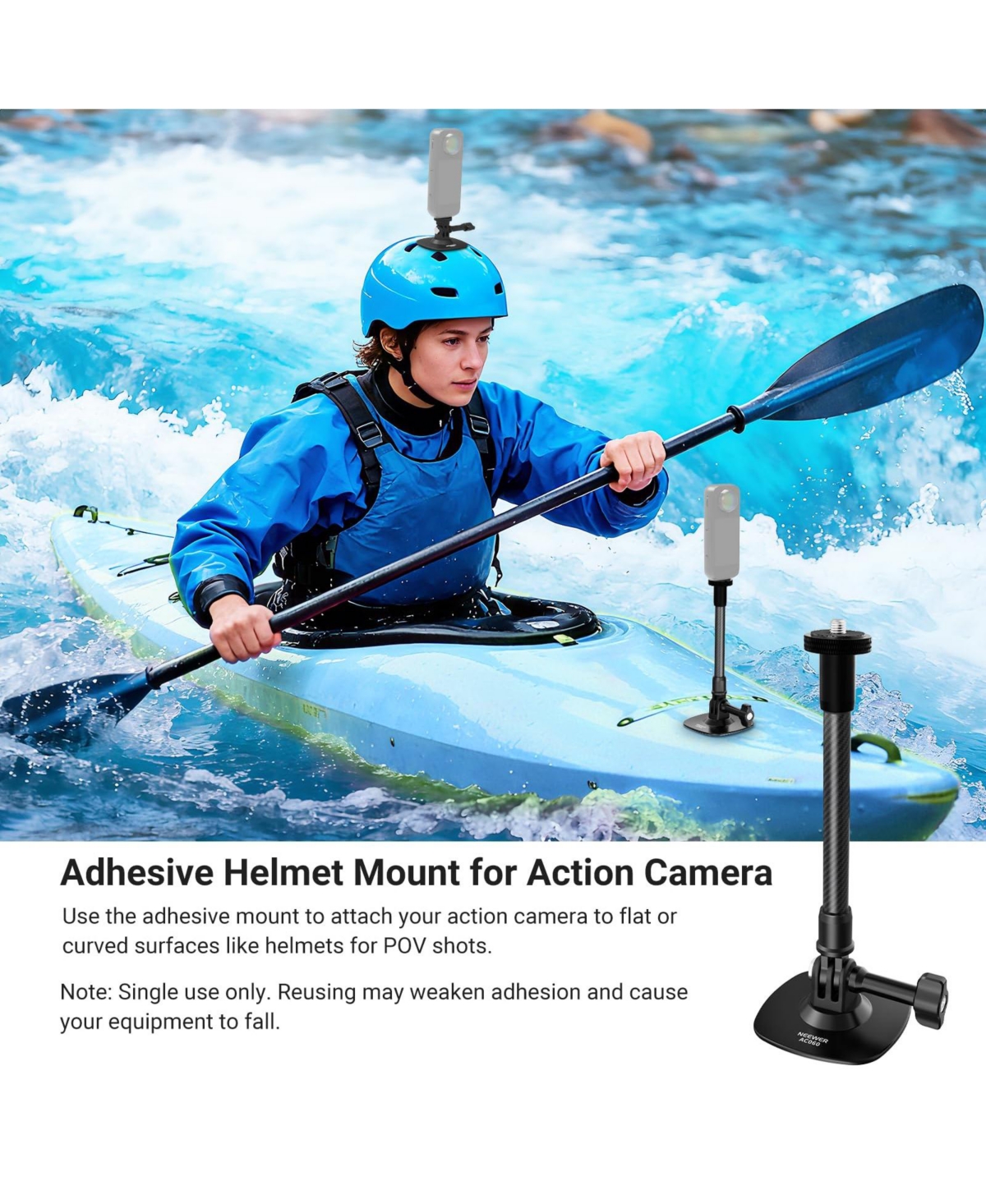 Neewer AC060 Camera Mounting Accessory for select GoPro, Dji and Insta360 action cameras