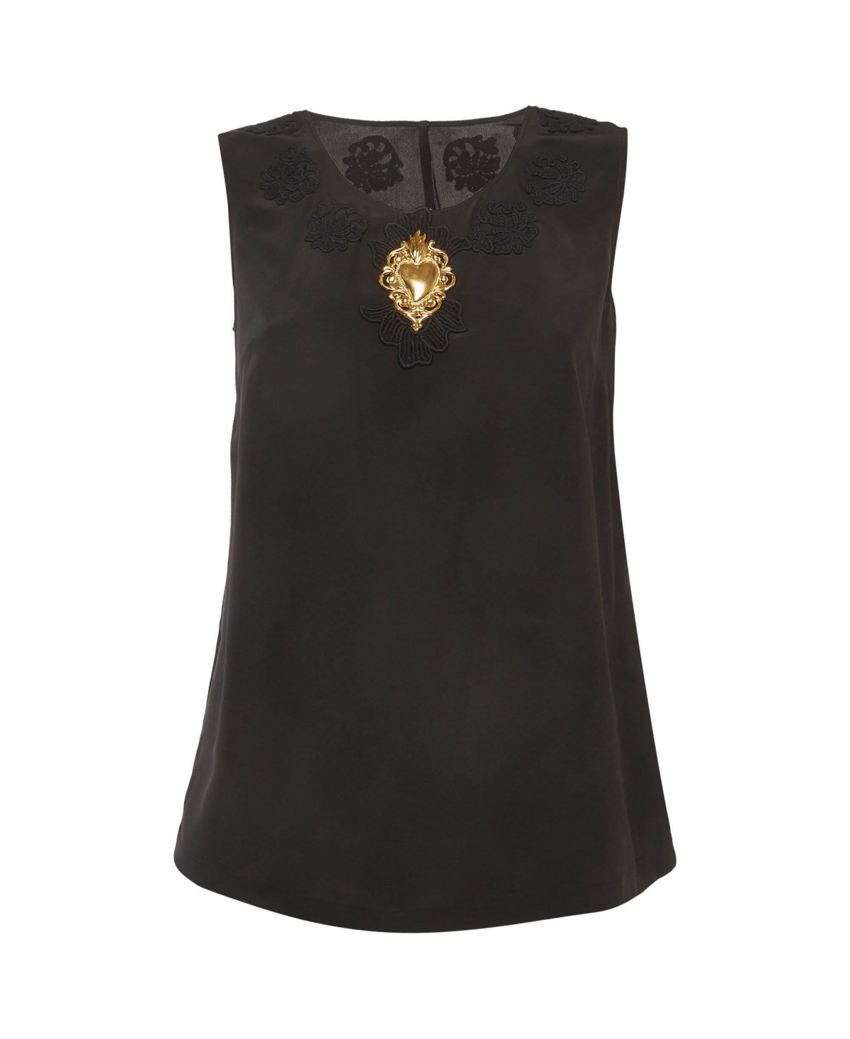 Pre-Owned Dolce & Gabbana Women's Embellished Silk Sleeveless Top