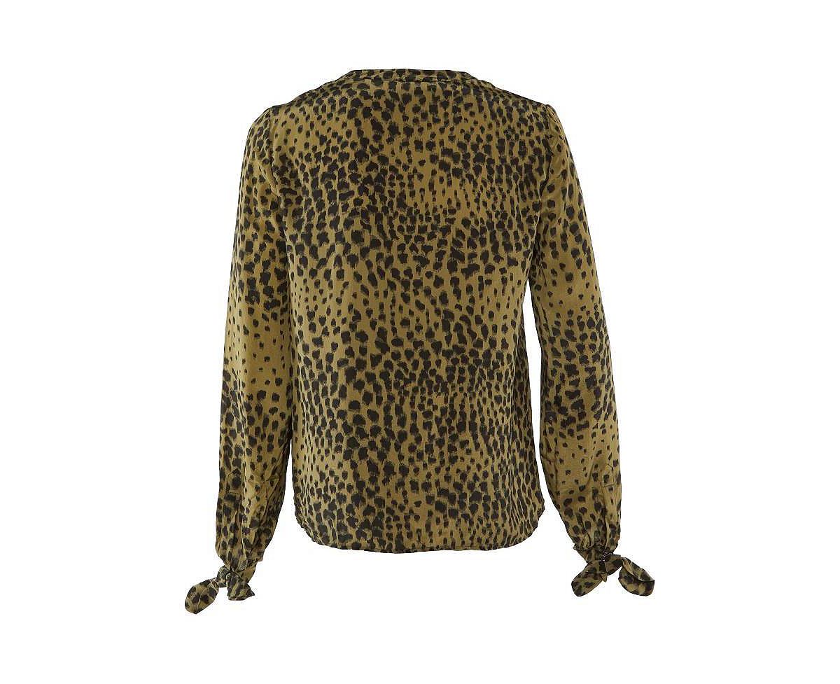 Pre-Owned Chloe Women's Animal Print Silk Tie-Cuff Blouse view 2 — MAYCSS fashion products