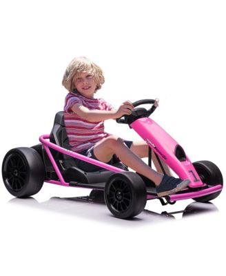 Electric Drift Go Kart, 45.7"L x 23.1"W x 11.4"H with Dual Batteries, Ages 3+