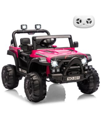 12V Electric Ride-On Car, Parent Remote Control, Spring Suspension, Music, LED Lights, Horn, 3 Speeds up to 4.1MPH