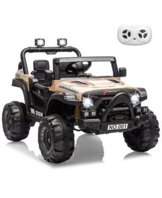 12V Electric Ride-On Car, Parent Remote Control, Spring Suspension, Music, LED Lights, Horn, 3 Speeds up to 4.1MPH
