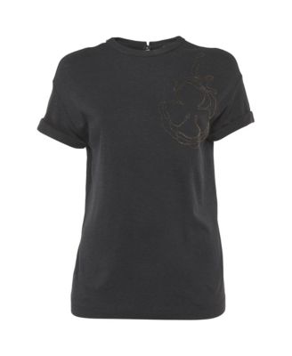 Women's Embroidered Jersey T-Shirt