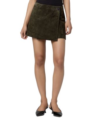 Women's Spicy Herbs Leather A-Line Skirt
