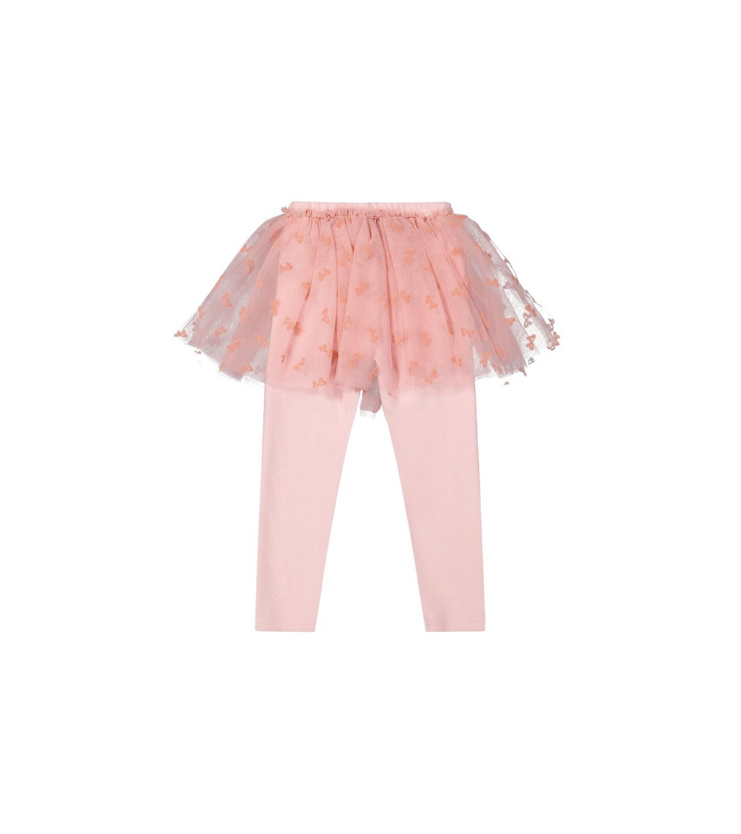 Baby Girls 12M-24M Leggings with Integrated Tulle Skirt Pale Dusty