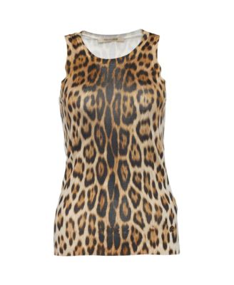 Women's Leopard Print Knit Tank Top