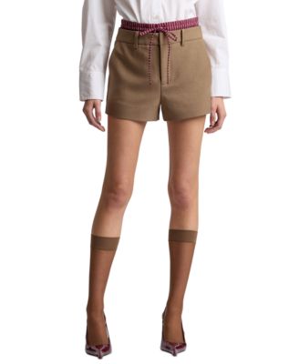 Women's Double-Waistband Mid-Rise Shorts