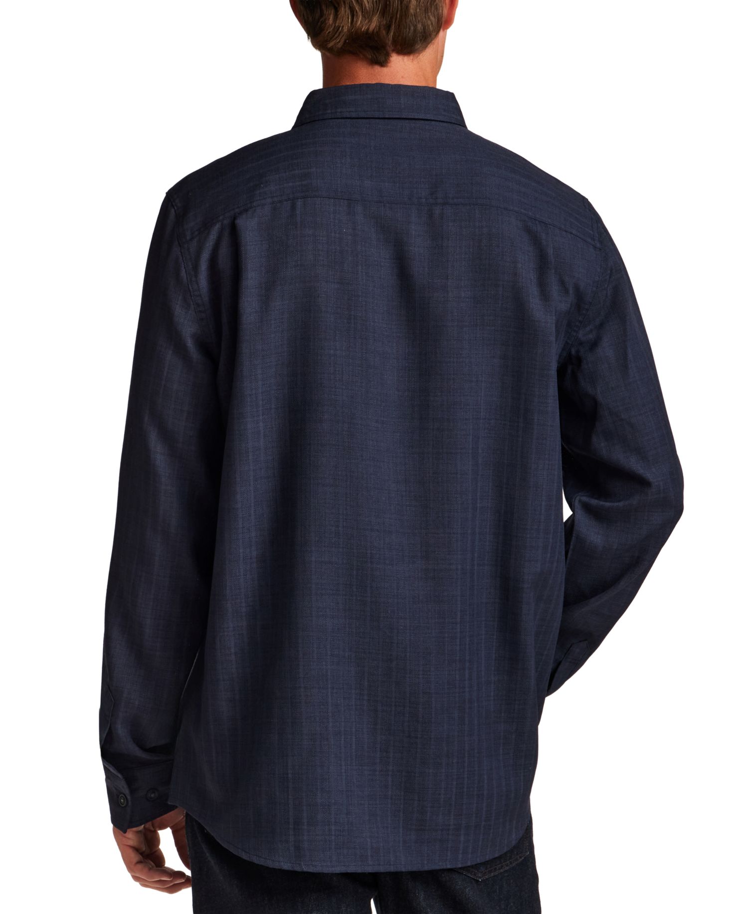 Men's Vertical Texture Long-Sleeve Shirt