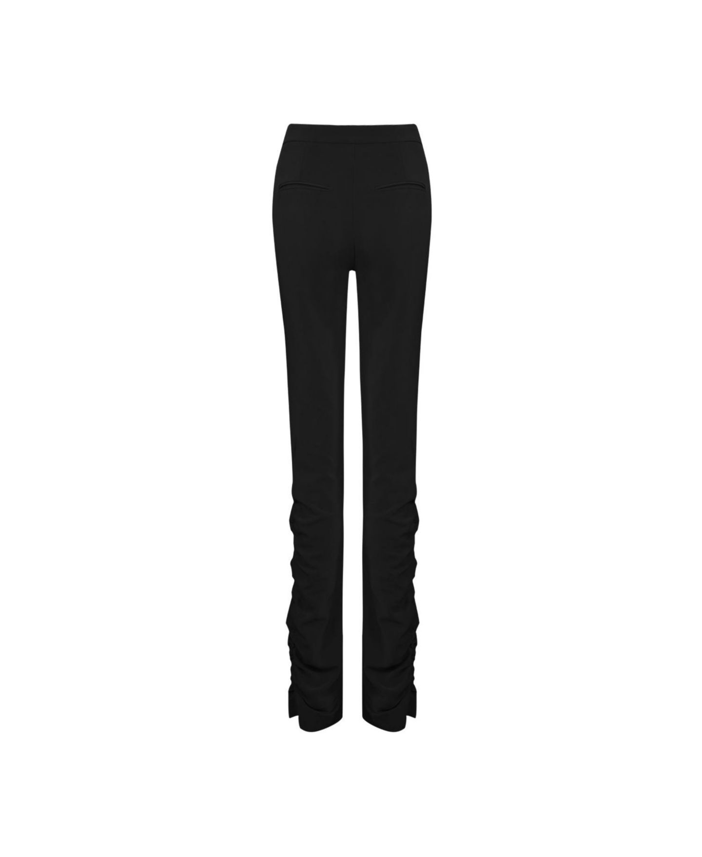 Женские брюки PCFG Stretch Virgin Wool-Blend Draped, цвет: Угольно-чёрный — фото 4