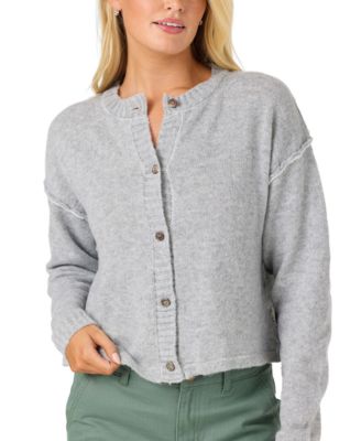 Women's Button-Front Long-Sleeve Sweater Cardigan