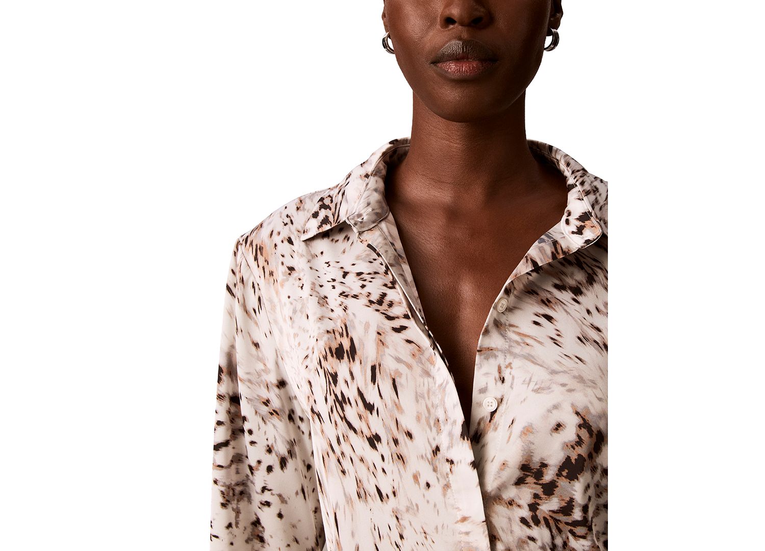 Women's Printed Collared Neck Shirt