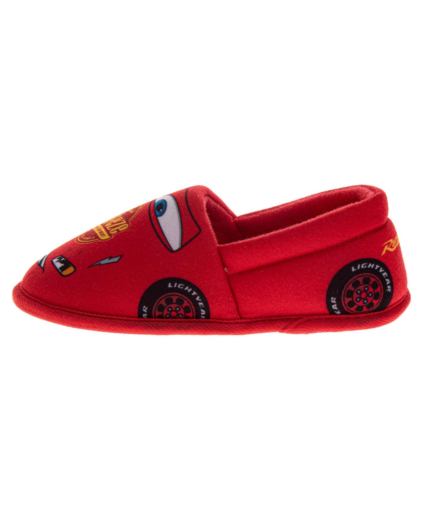 Детские домашние тапочки Disney Cars Lightning McQueen, плюшевые, 5-11 лет, цвет: Красный — фото 4