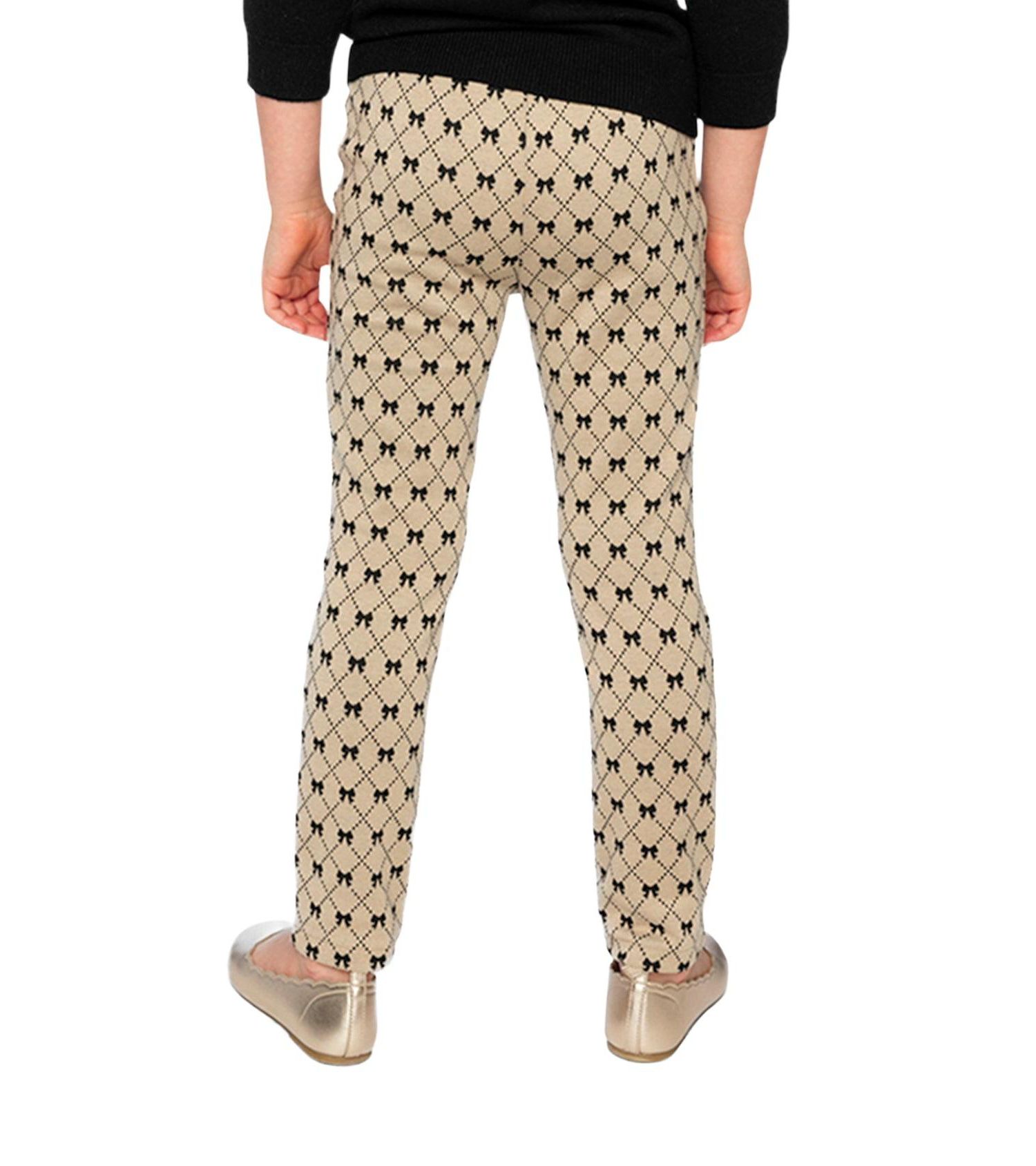 Big Girls (6-14) Treggings Bow Tie Print
