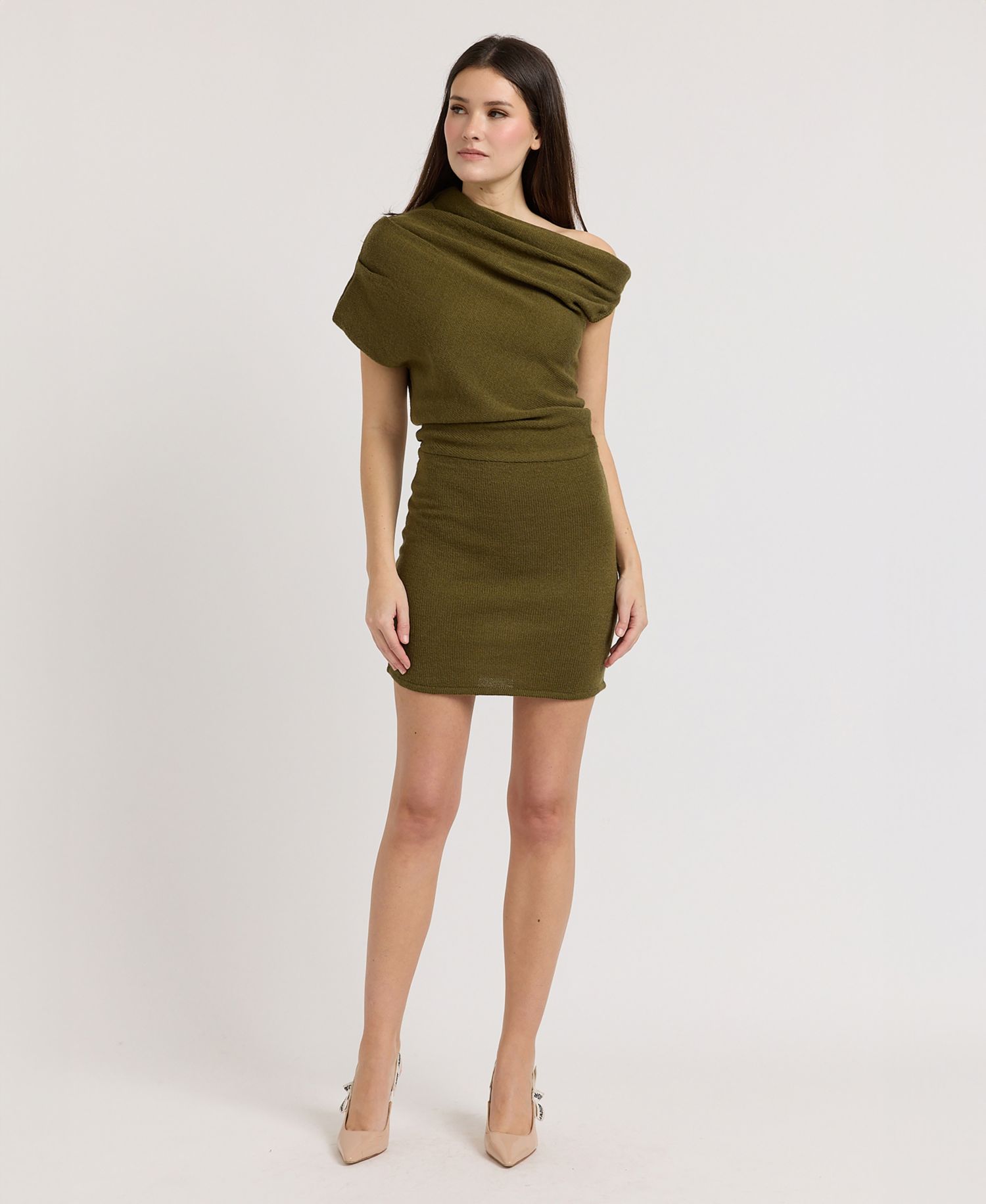 Women's Margot Asymmetric Pull-On Sweater Dress