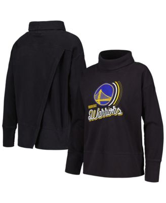 Women's Black Golden State Warriors Sunset Pullover Sweatshirt